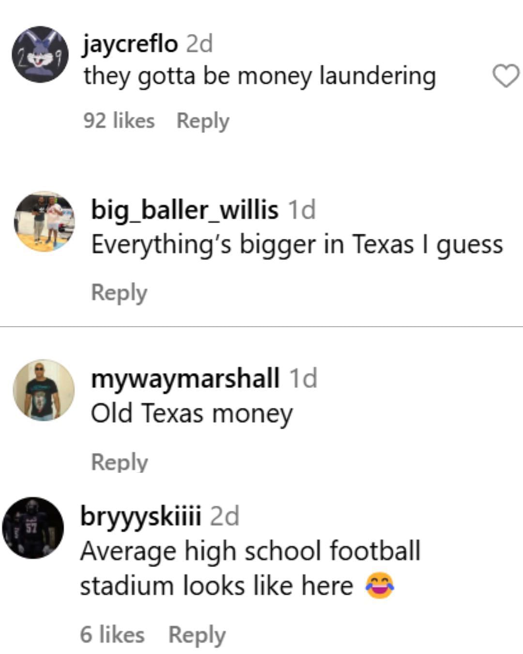 Internet reacts to Texas&#039; $40 million high school stadium via Instagram/@sportscenternext.