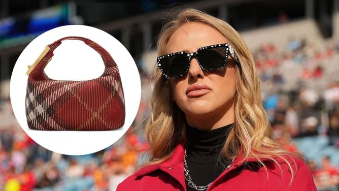 Patrick Mahomes' wife Brittany picks out $3294 Burberry tote for Chiefs vs Texans