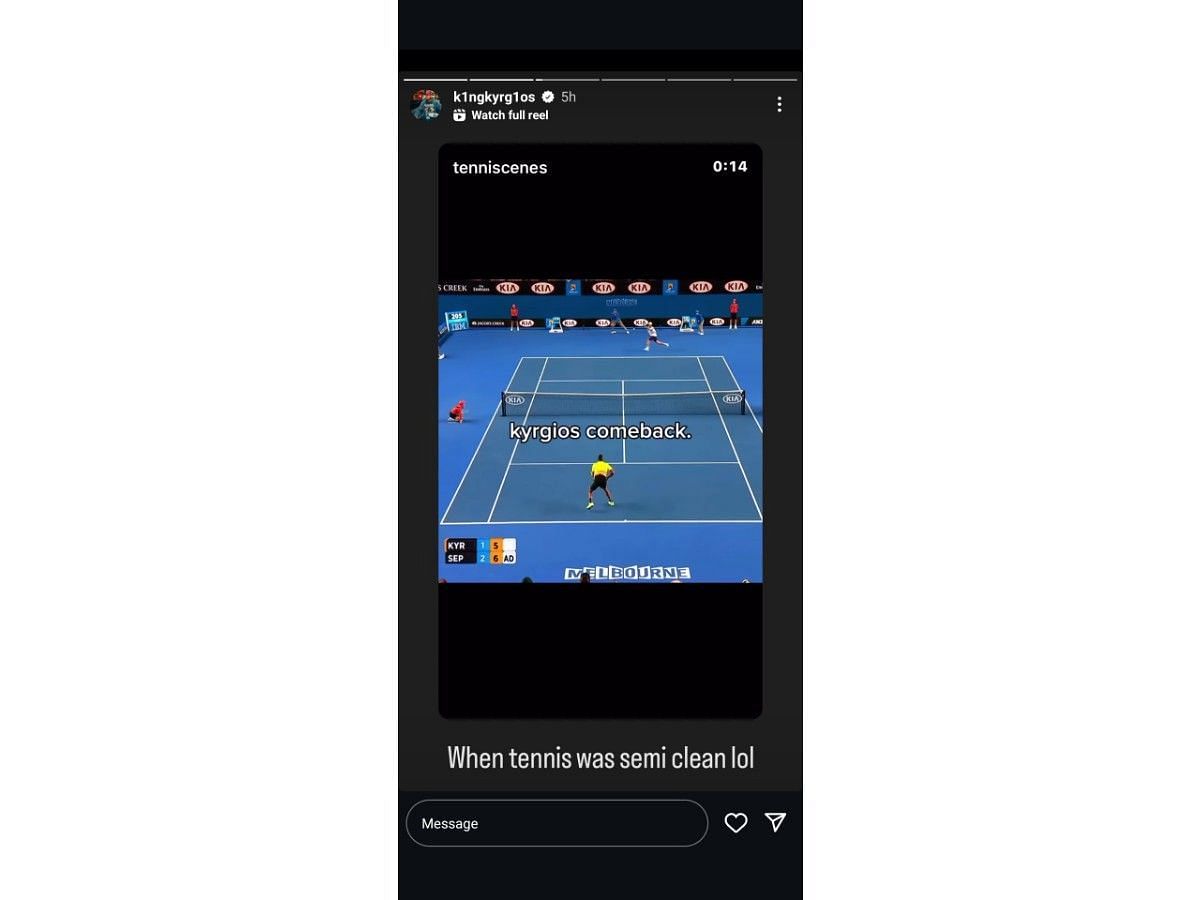 Nick Kyrgios&#039; Instagram stories