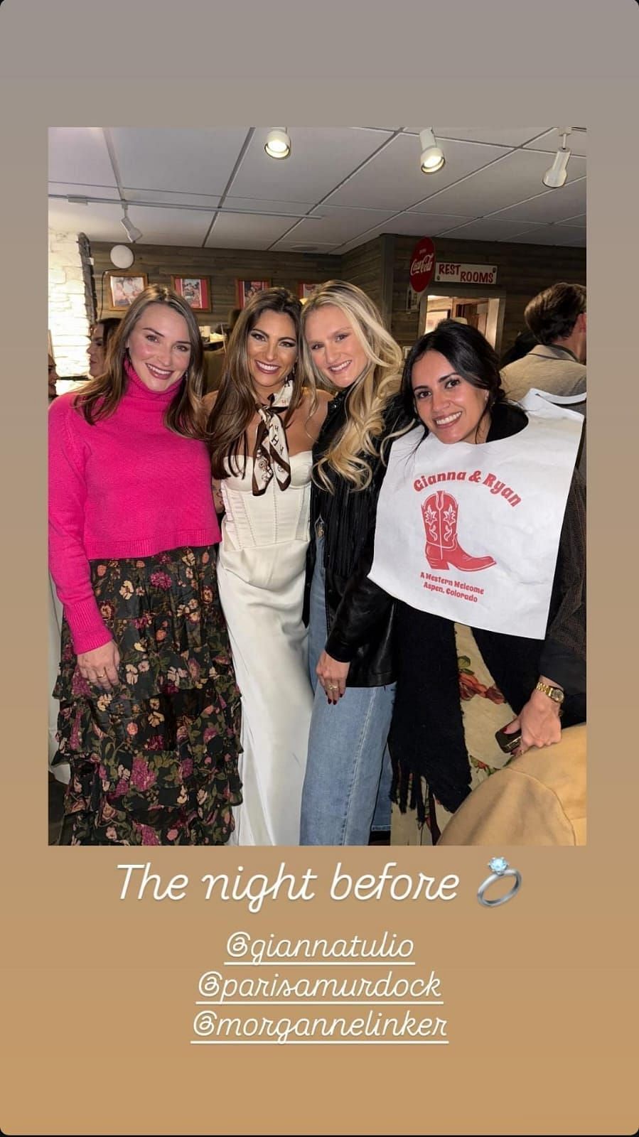 Amanda Wallace with Gianna Tulio and her friends (Source: @amandawallace via Instagram)