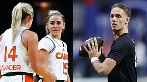 WATCH: Miami's Hanna Cavinder claims BF Carson Beck's QB qualities have rubbed off on her on the hardwood floor