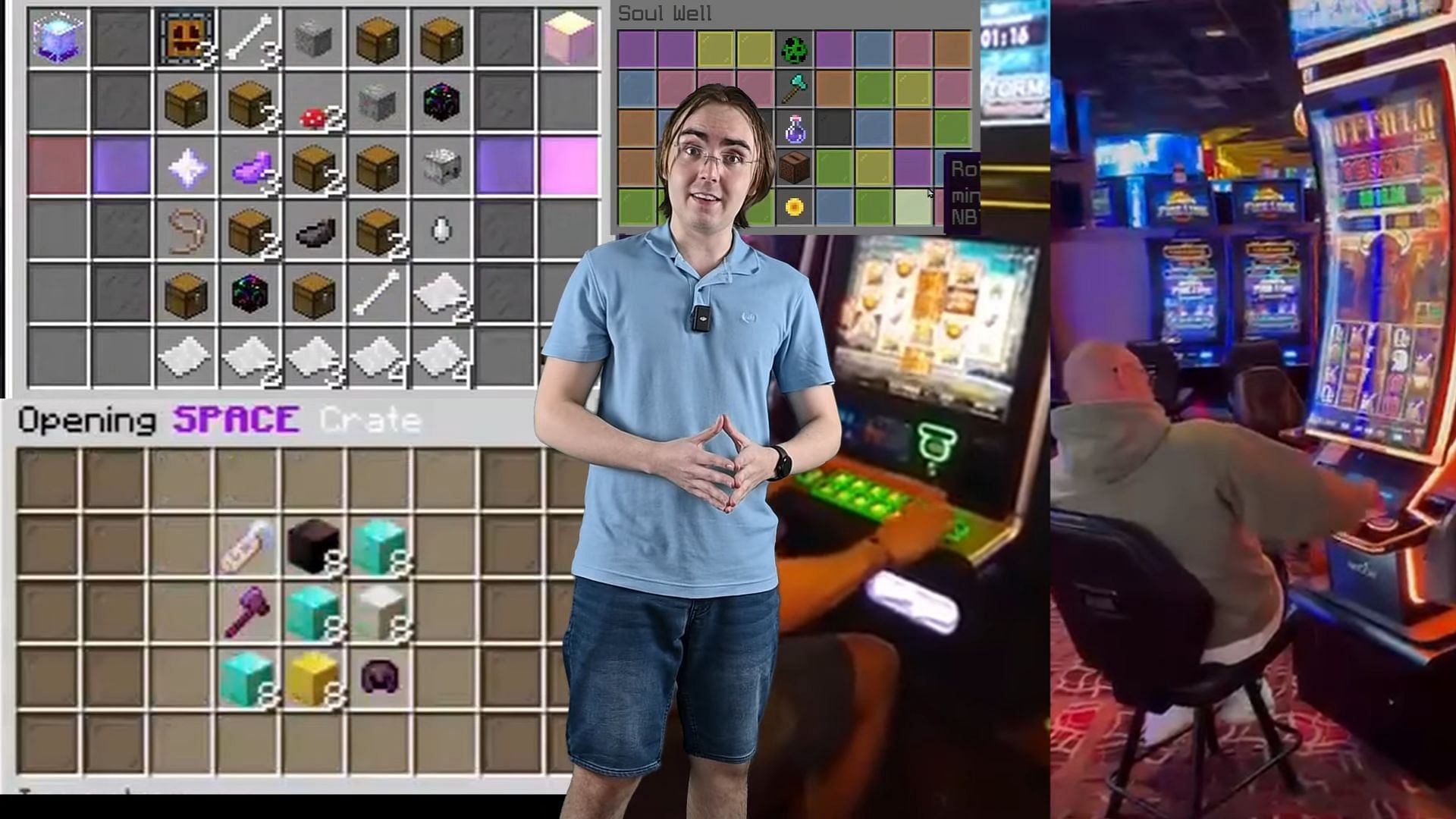 In his video, Kian depicts examples from servers where mechanics similar to slot machines are being used (Image via YouTube/Kian Brose)