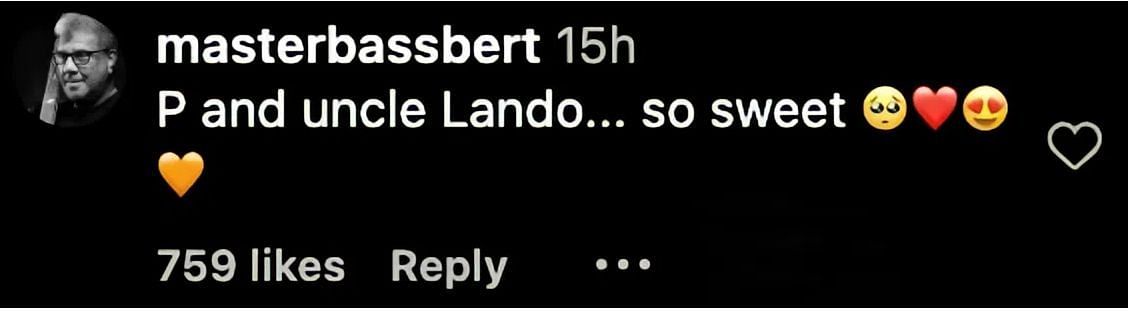 Fan reaction on Penelope Kvyat&#039;s hug with Lando Norris