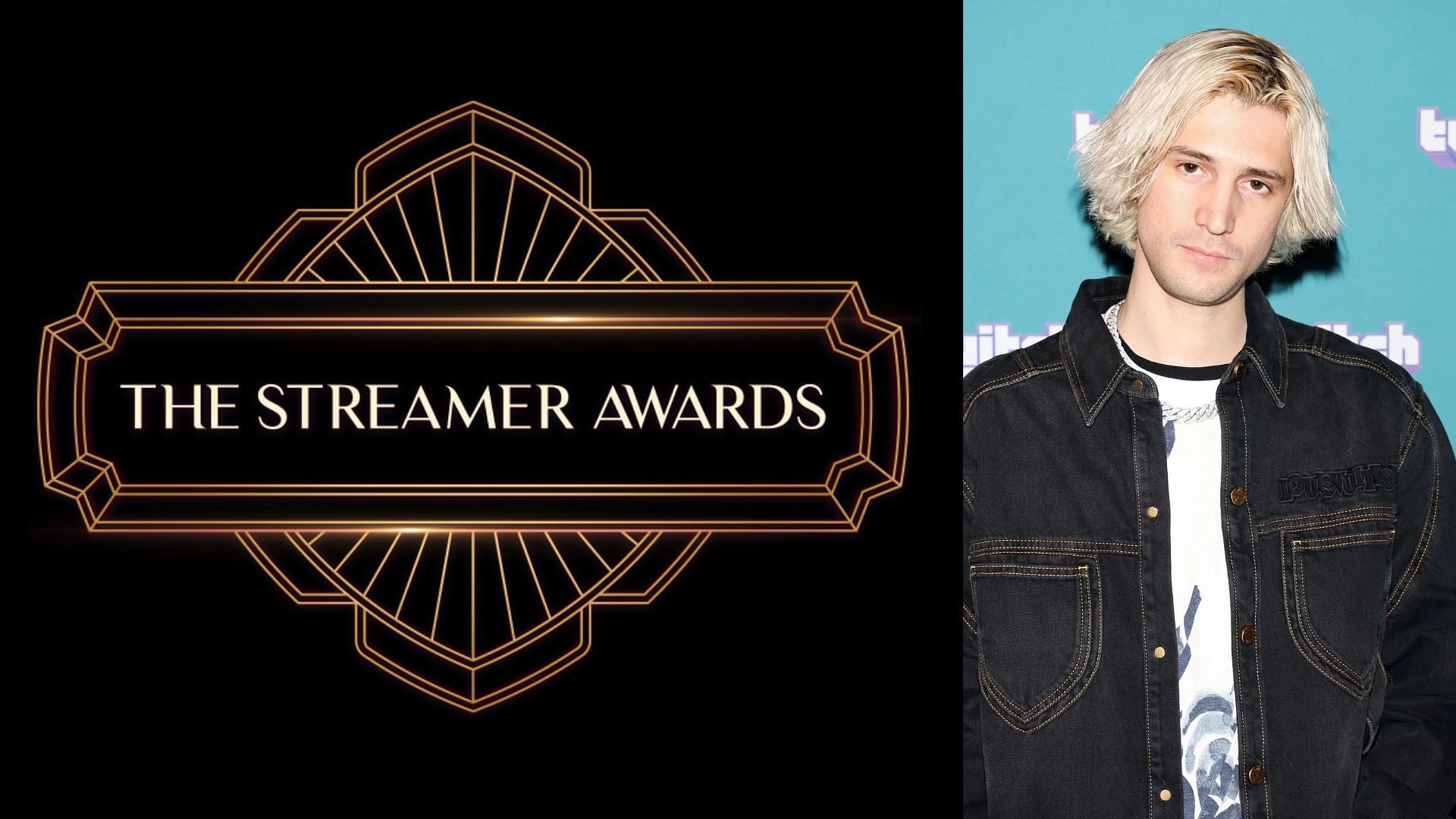 xQc is presenting at the Streamer Awards 2024 (Images via The Streamer Awards, Getty)