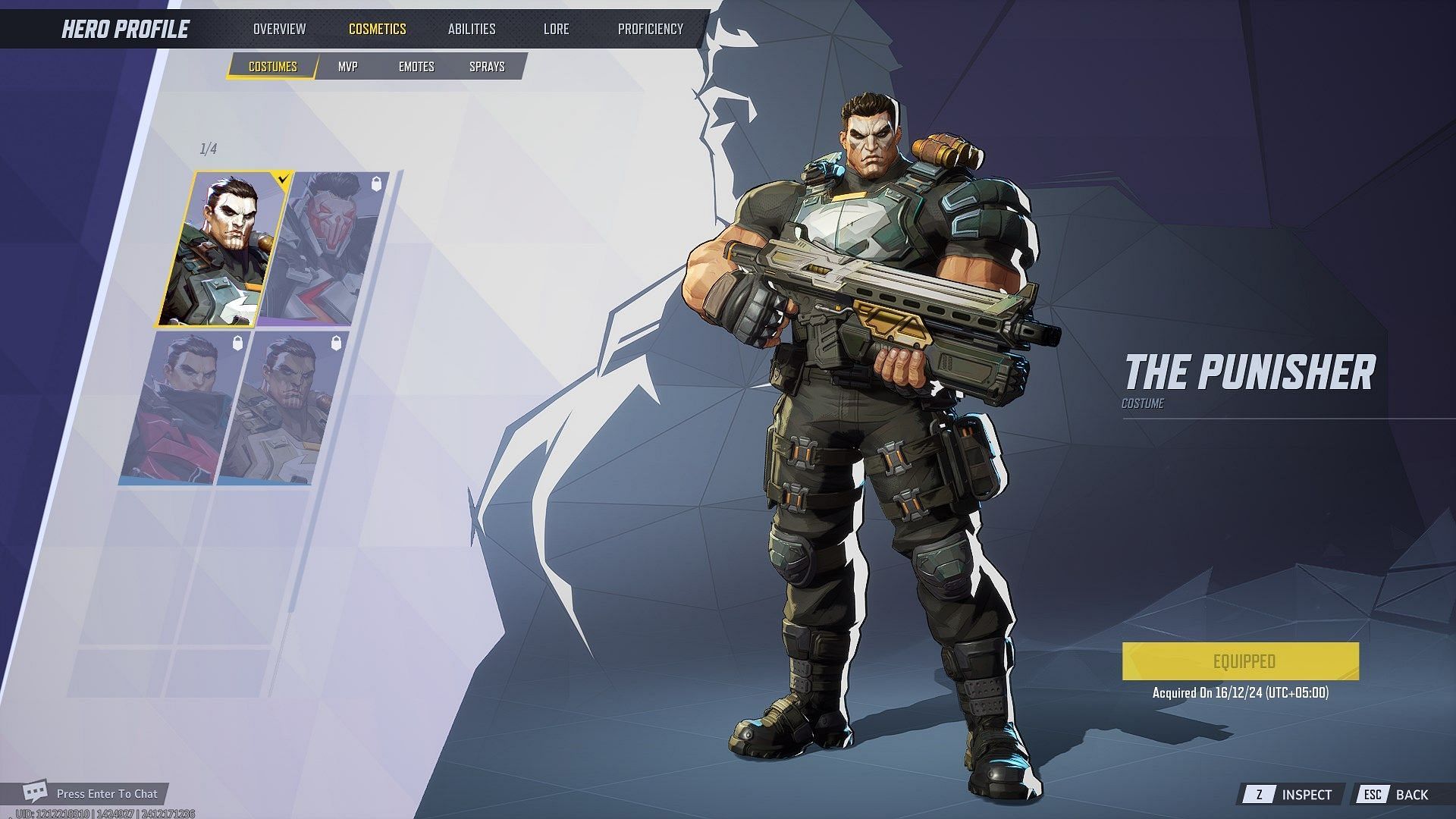 The Punisher&#039;s default skin in Marvel Rivals (Image via NetEase Games)