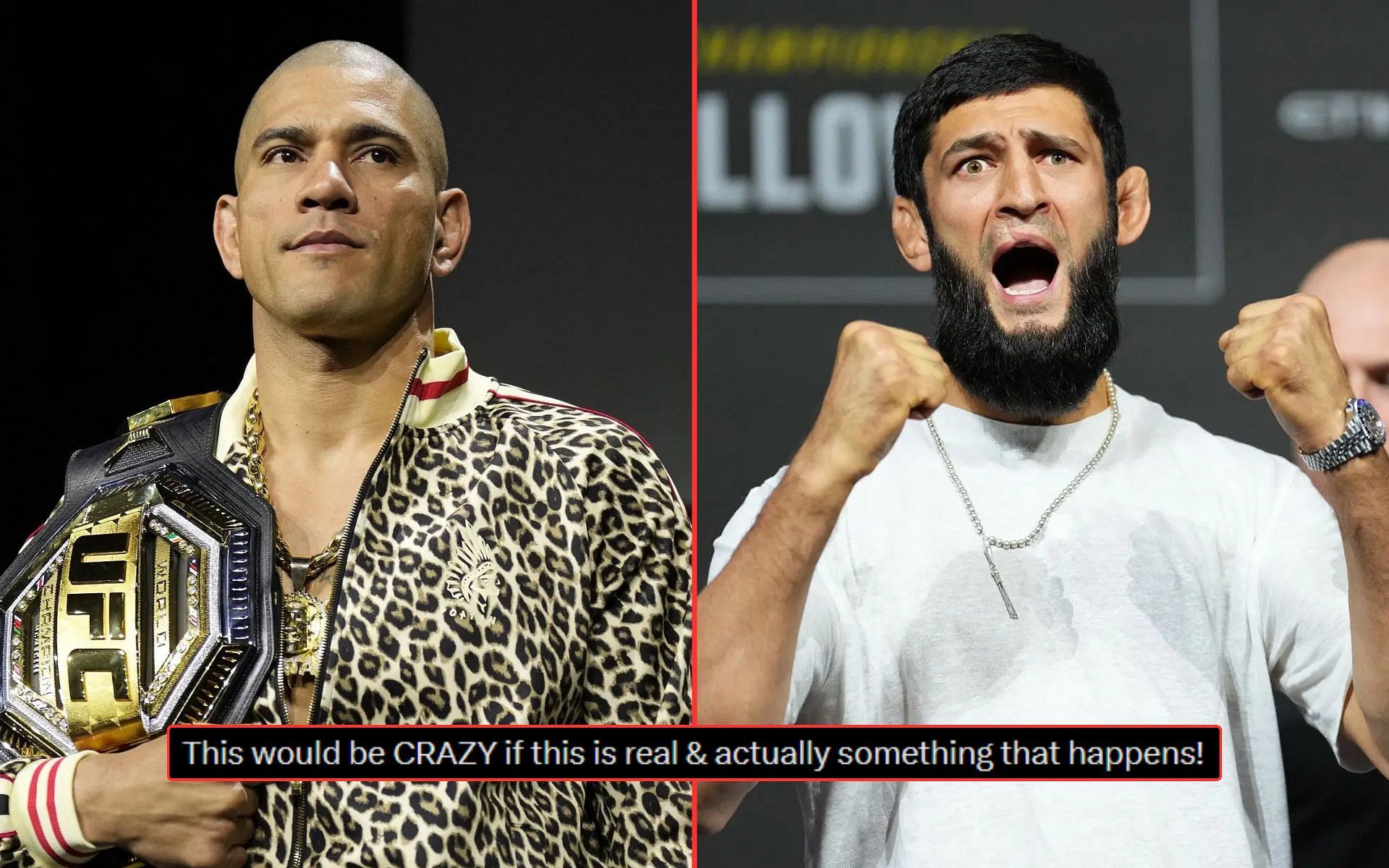 Buzz over potential Alex Pereira vs. Khamzat Chimaev matchup floods social media.