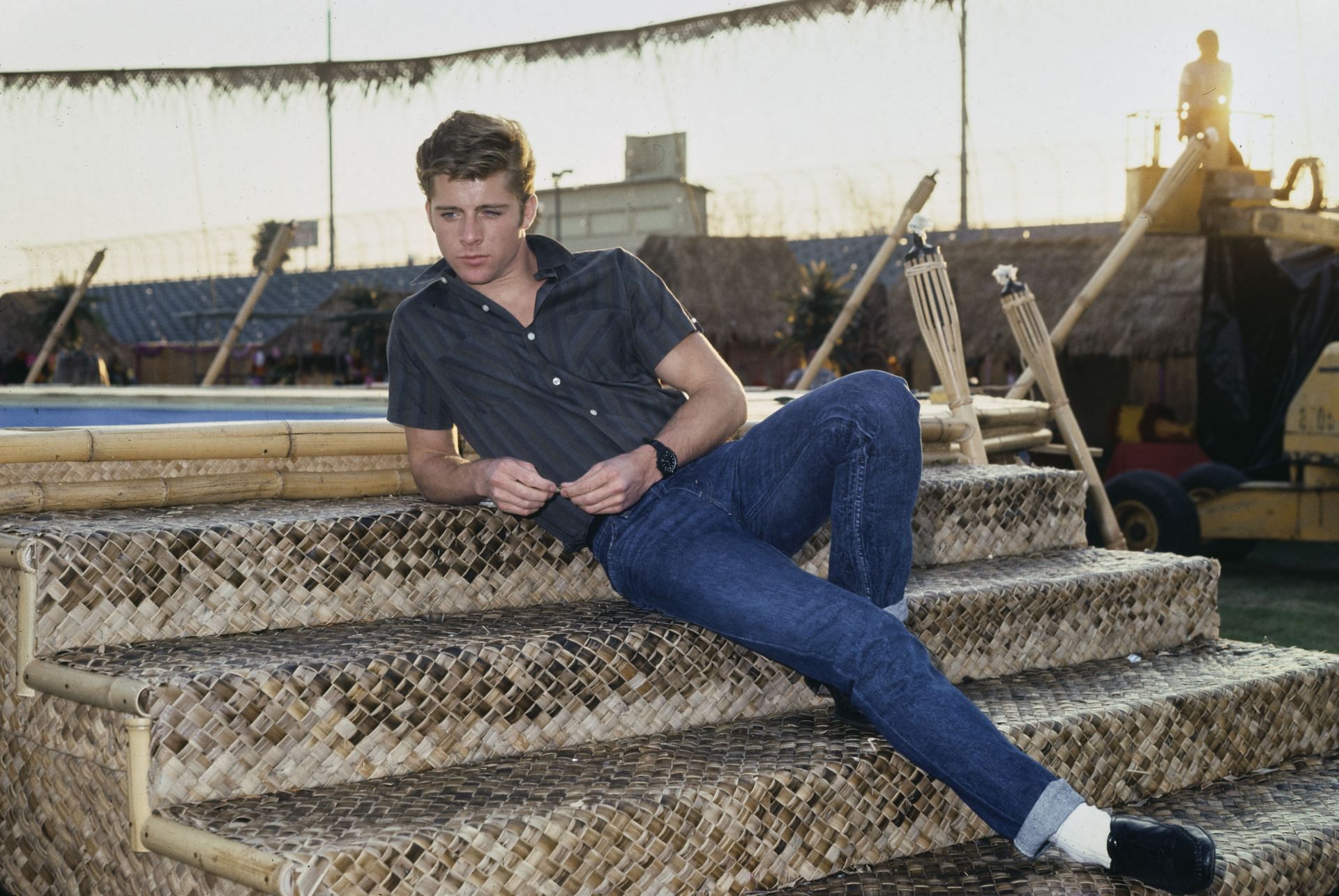 Maxwell Caulfield On 'Grease 2',Set - Source: Getty