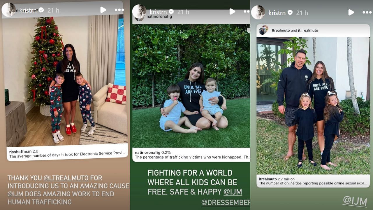 Screenshots of Kristen Turner&#039;s Instagram stories (Images from - Instagram.com/@kristrn IG Stories)