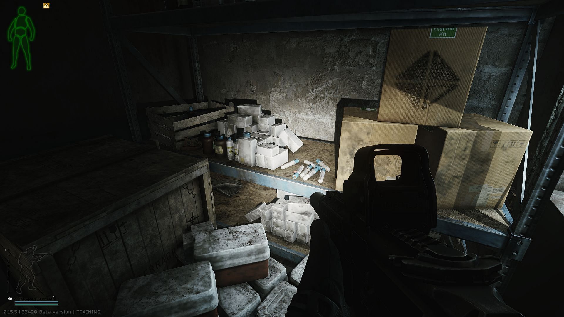 The container can spawn on the metal shelf (Image via Battlestate Games)