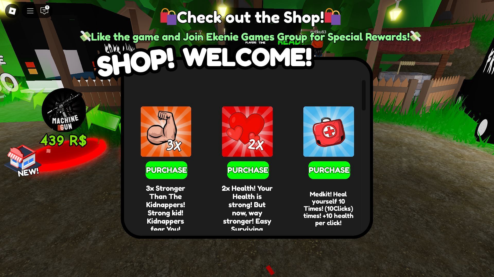 In-game shop (Image via Roblox)