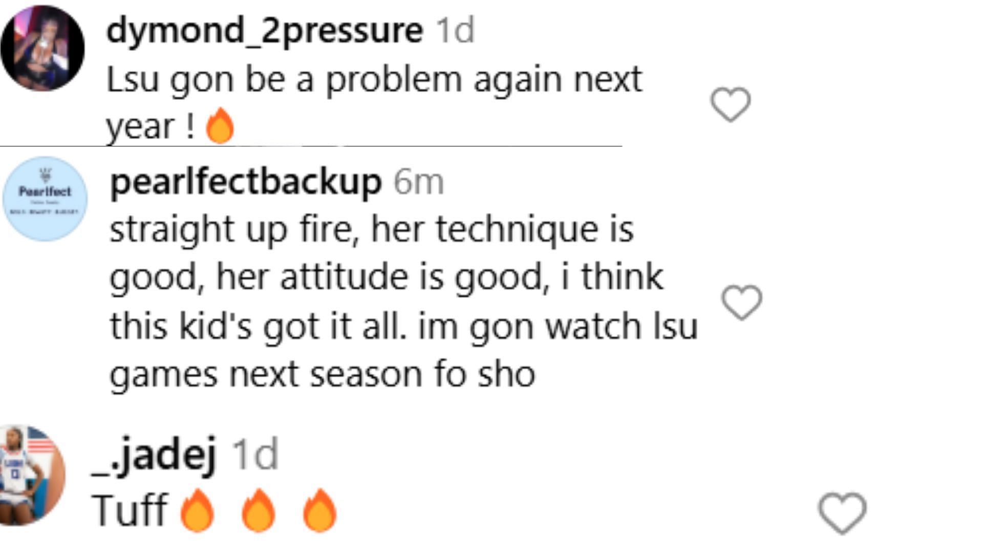 Hoops fans react to LSU 5-star signee Divine Bourrage&#039;s performance against the top HS team in Iowa. (Credits: Instagram/@courtsidewbb)