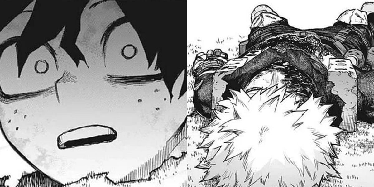 Deku and Bakugo as seen in manga (Image via Shueisha)