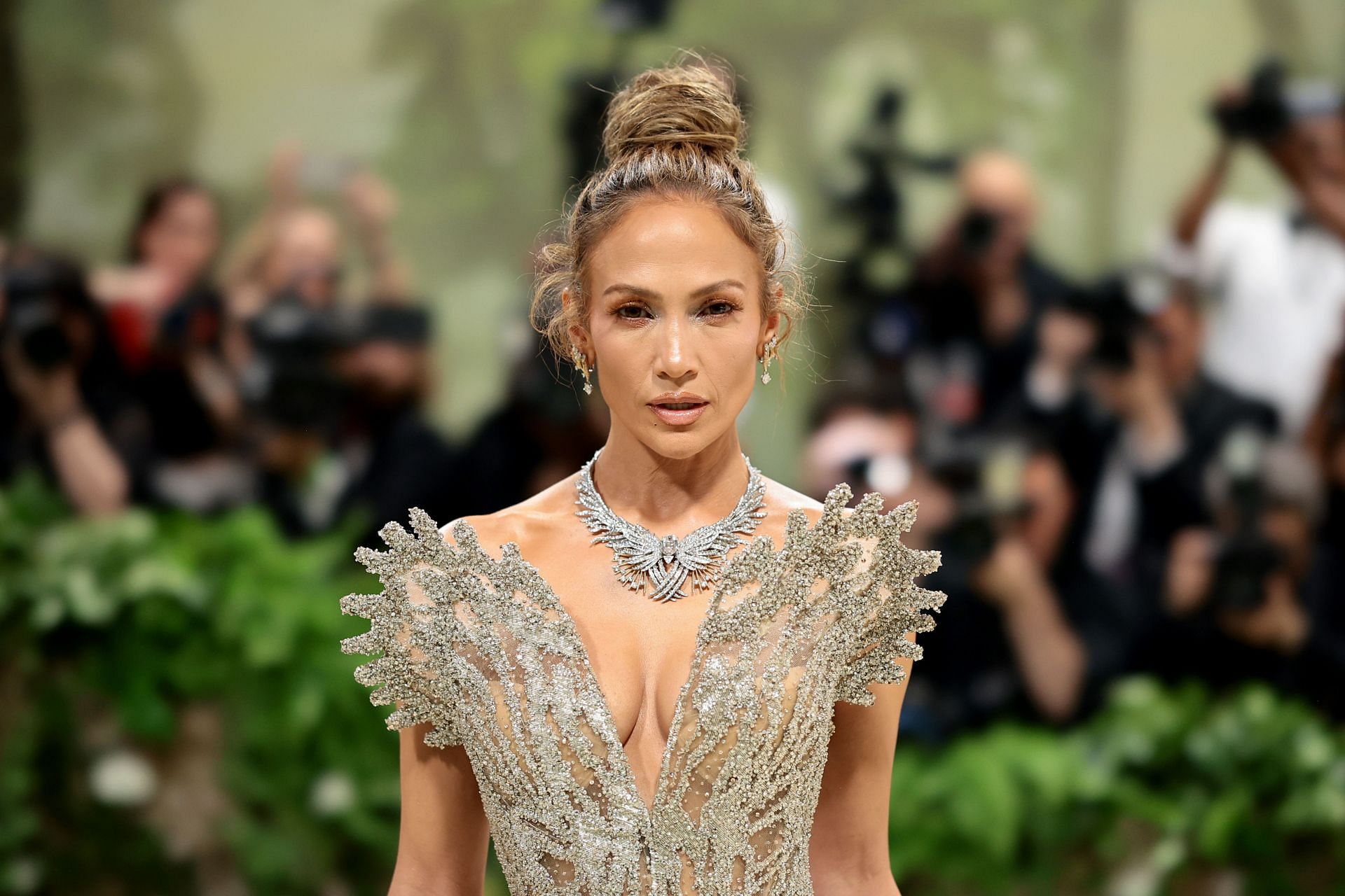 Jennifer Lopez competed in the Nautica Malibu Triathlon (Photo by Dimitrios Kambouris/Getty Images for The Met Museum/Vogue)