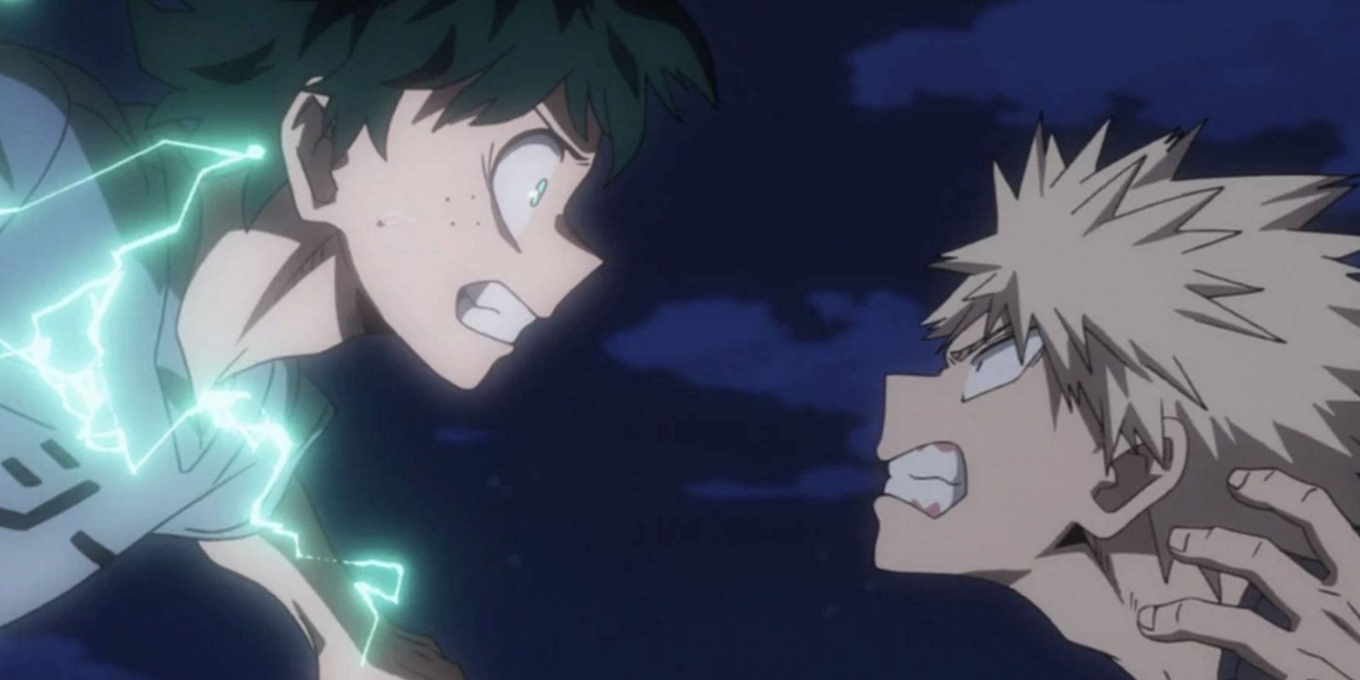 Deku and Bakugo as seen in anime (Image via Studio Bones)