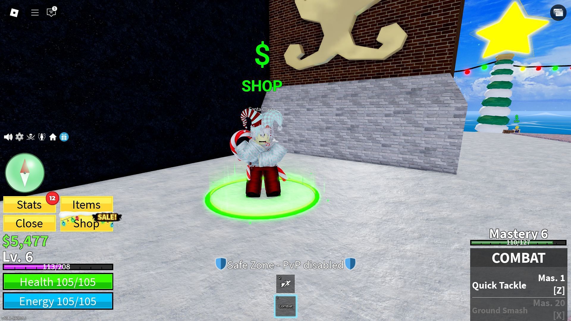 Santa Claws Shop NPC (Image via Roblox)