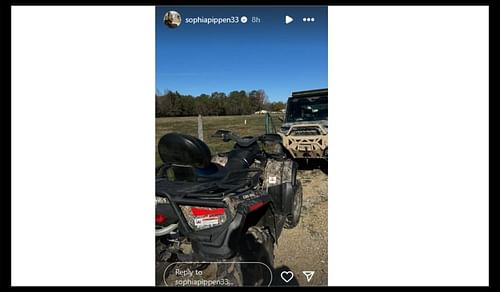 Sophia Pippen shares a glimpse of her recent off-road trip on her Instagram