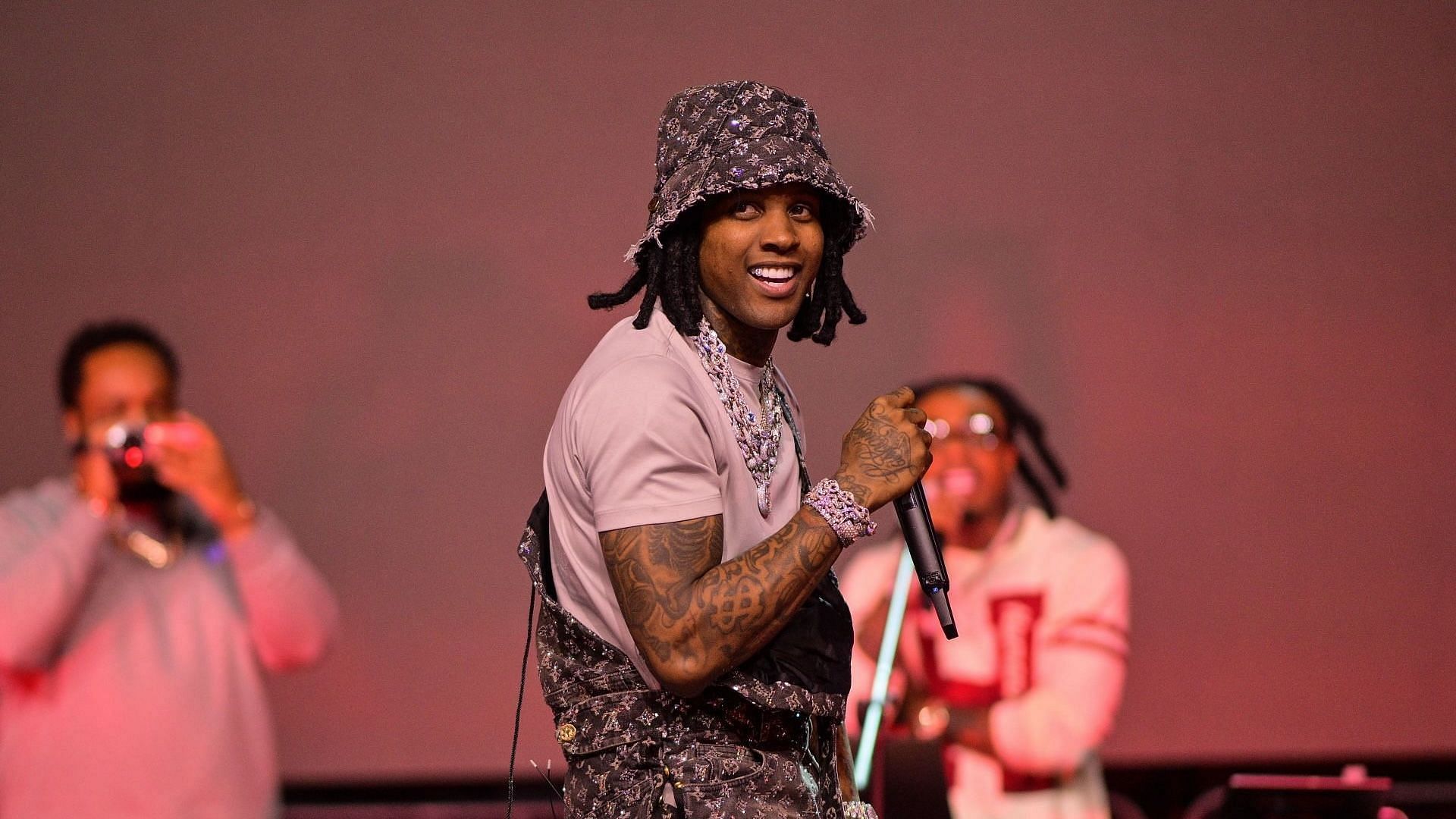 Rapper Lil Durk performs during Morehouse &amp; Spelman College Homecoming 2023 on October 25, 2023, in Atlanta, Georgia (Image via Getty/Prince Williams)