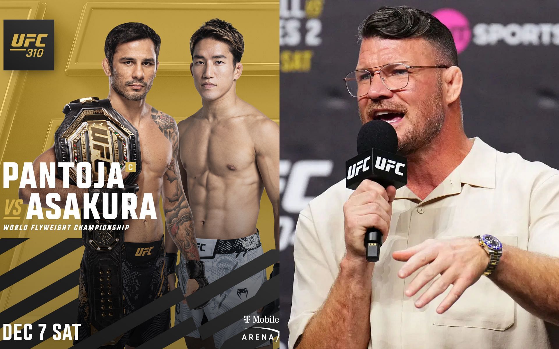 Michael Bisping discusses path to victory for Alexandre Pantoja at UFC 310 [Image courtesy: @UFC on X, and Getty Images]