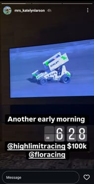 Katelyn Larson's Instagram story