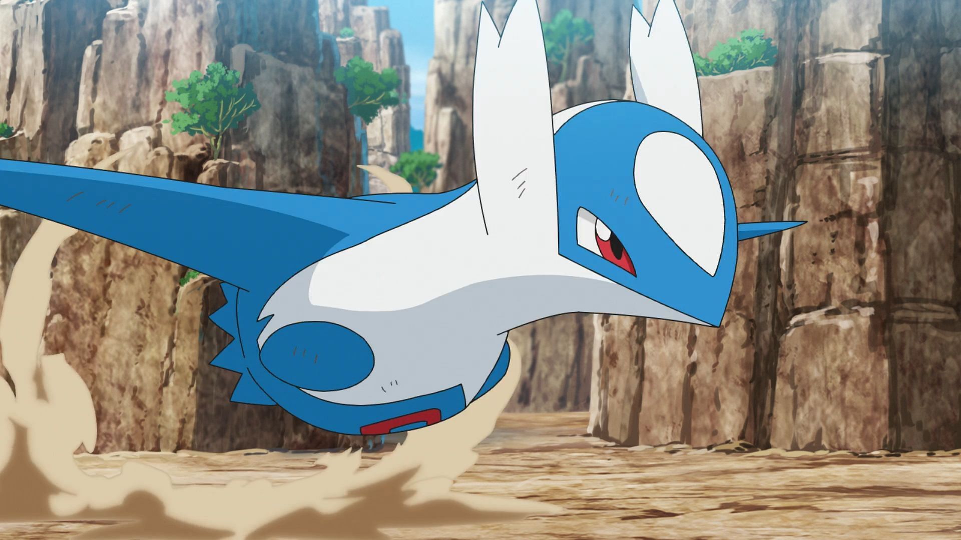 Latios in the anime (Image via TPC)