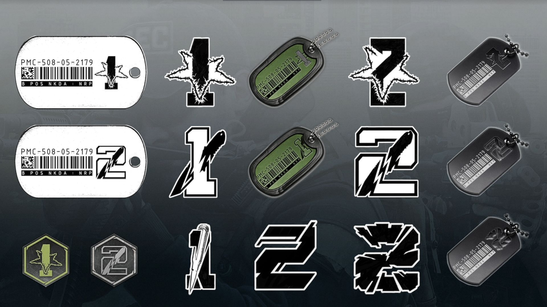 The character prestige system levels and dog tags (Image via Battlestate Games)