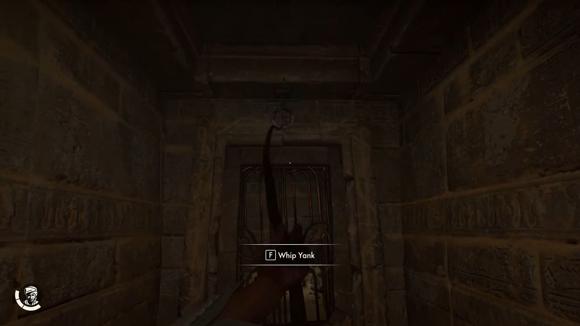 Use the whip to open the door (Image via Bethesda Softworks)