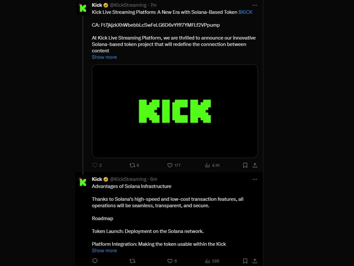 Kick X account promotes &quot;scam&quot; Crypto projects after being hacked (Image via X/@Hustlerslive)