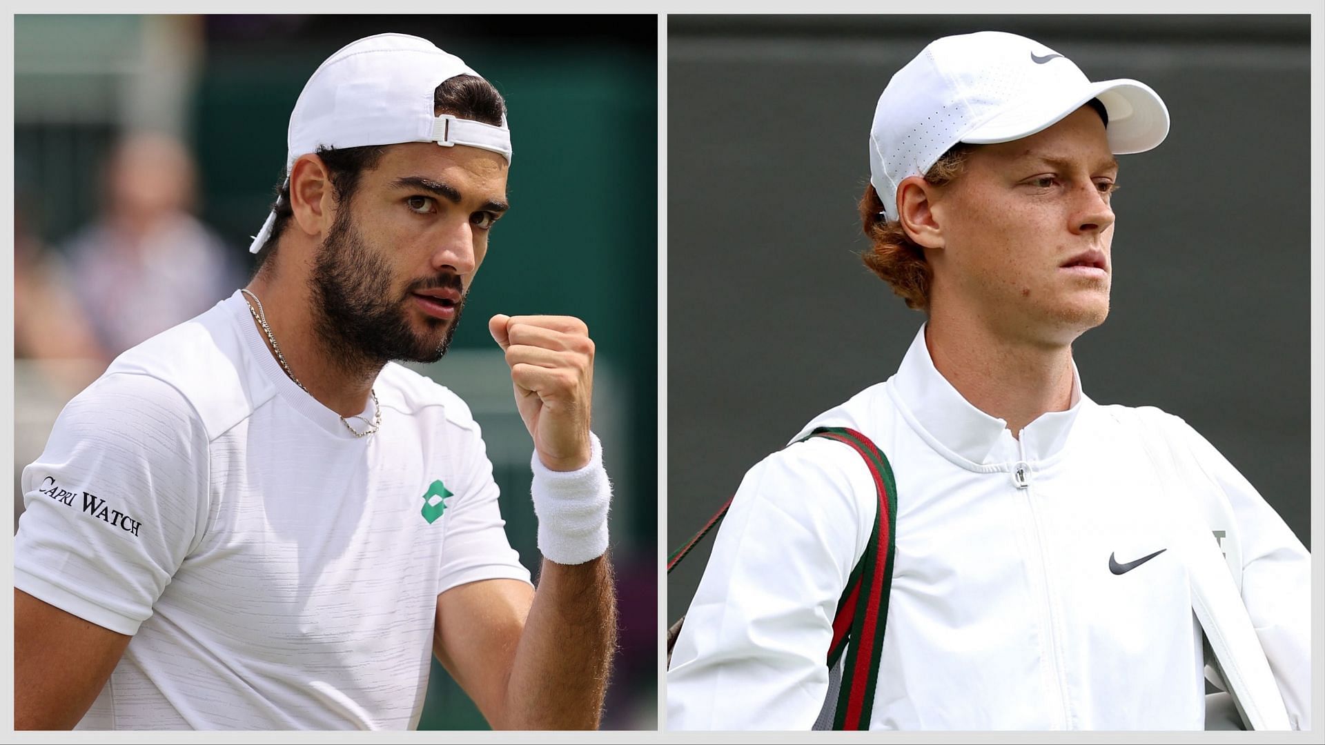 Matteo Berrettini(left) and Jannik Sinner(right). Images: Getty