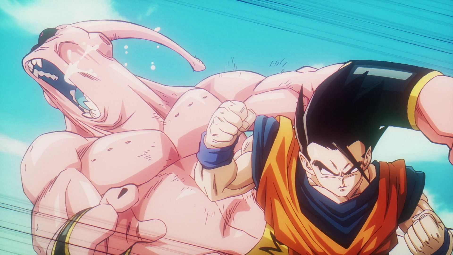 Ultimate Gohan beating Super Buu in the Daima anime flashback (Image via Toei Animation)