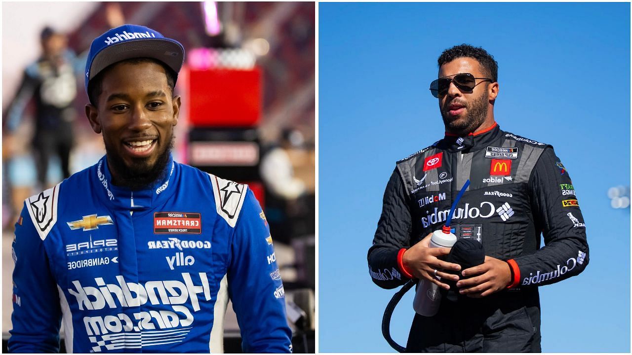 Rajah Caruth (left), Bubba Wallace( right). Images via Imagn.