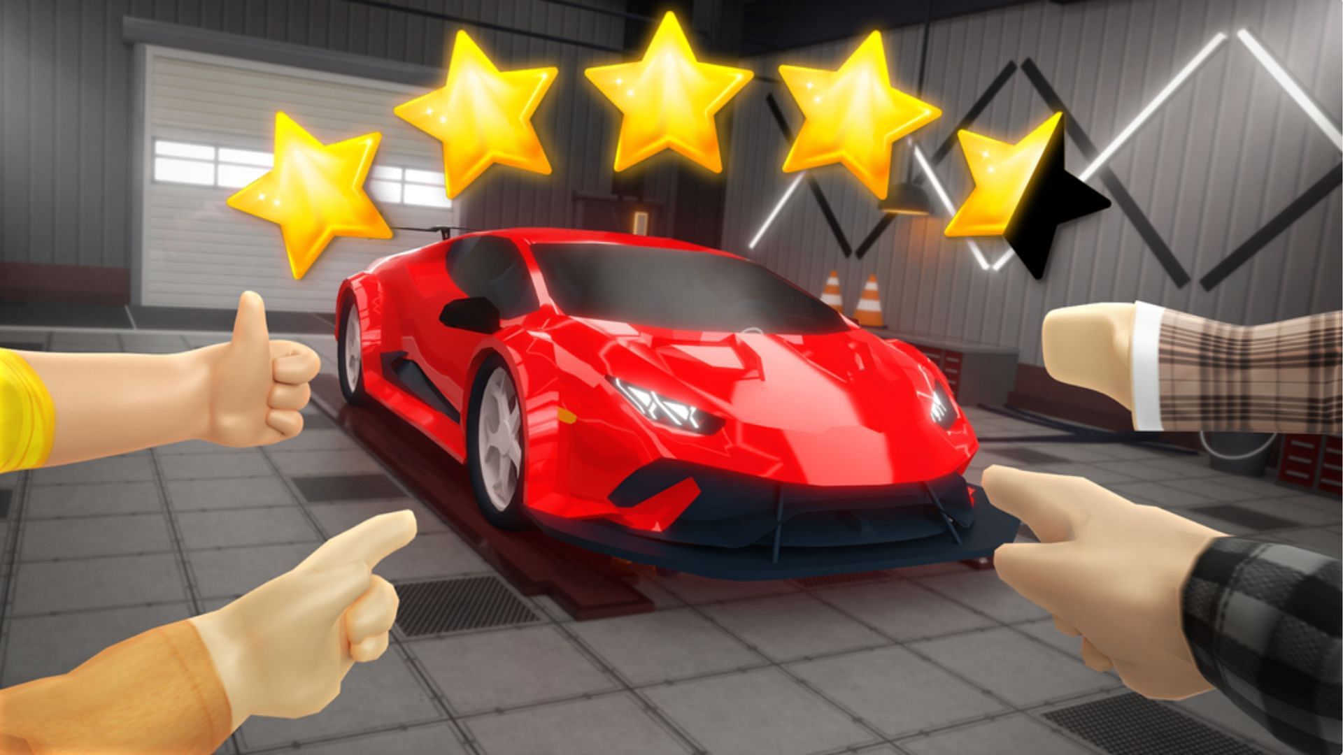 Free active codes in Rate My Car (Image via Roblox)