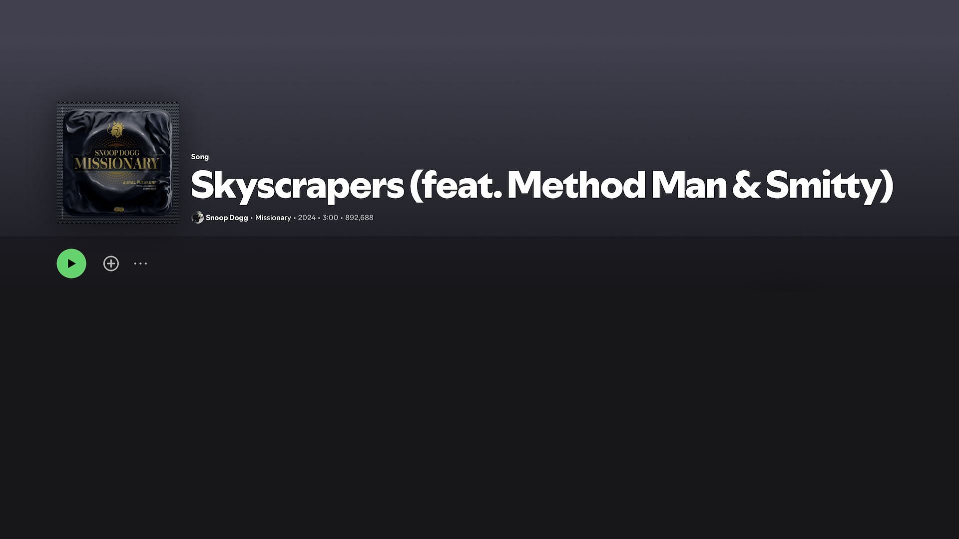 Track 10 on Snoop Dogg's 20th studio album 'Missionary' (Image via Spotify)