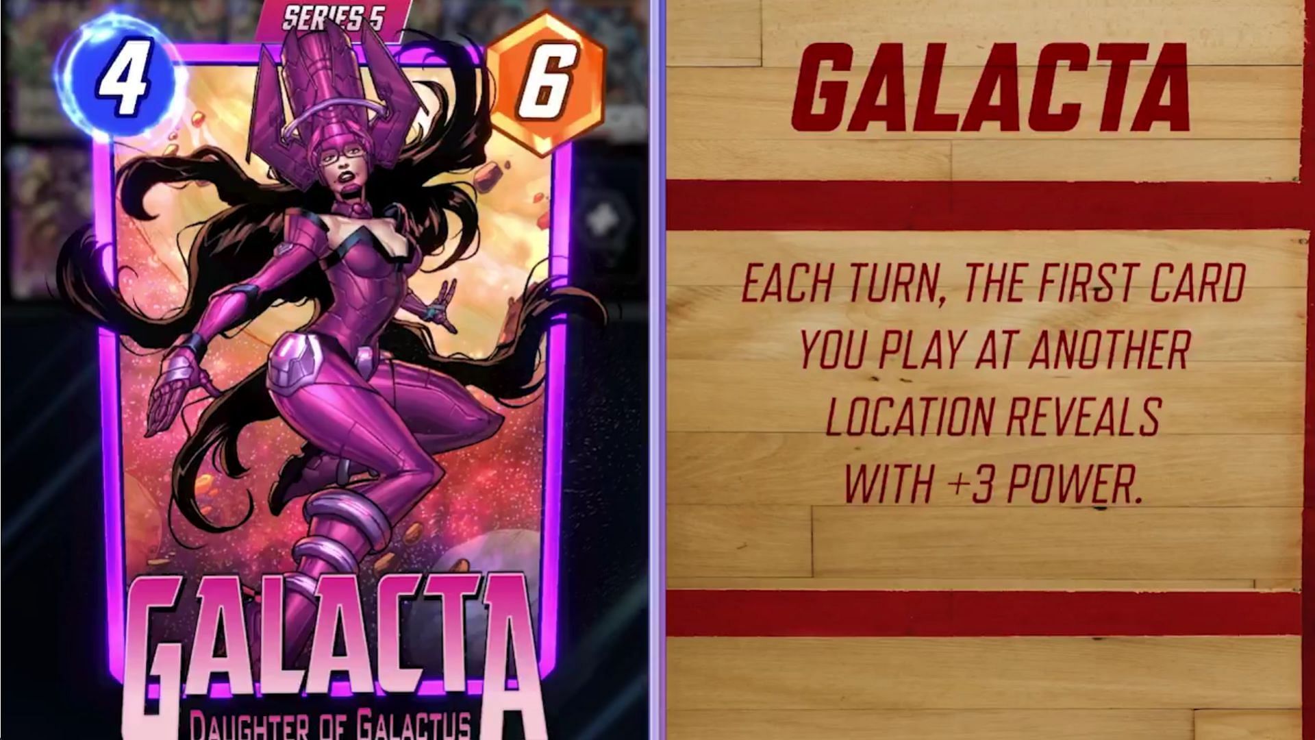 Galacta in Marvel Snap (Image via Nuverse)