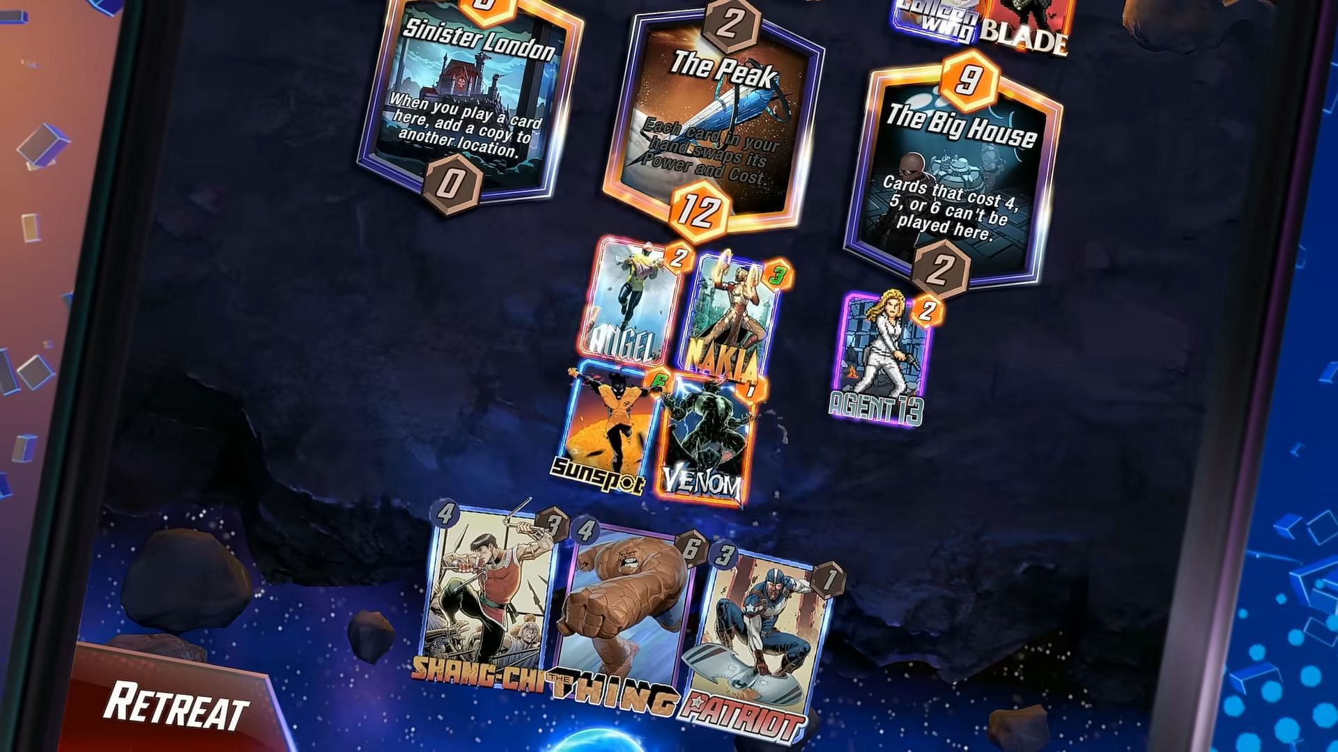 This Marvel Snap beginner mistake is about avoiding the card synergies like Sunsptot with Nakia (Image via Nuverse)