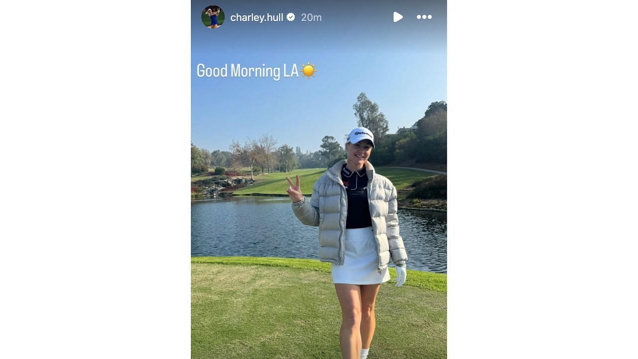 Charley Hull shared a snap from her morning practice session (Instagram/charley.hull)