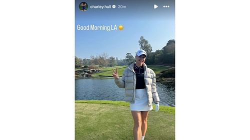 Charley Hull shared a snap from her morning practice session (Instagram/charley.hull)