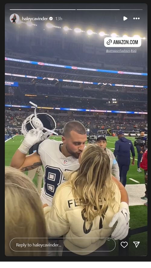 Haley Cavinder and partner Jake Ferguson share a romantic moment. (Credits: IG/ @haleycavinder)