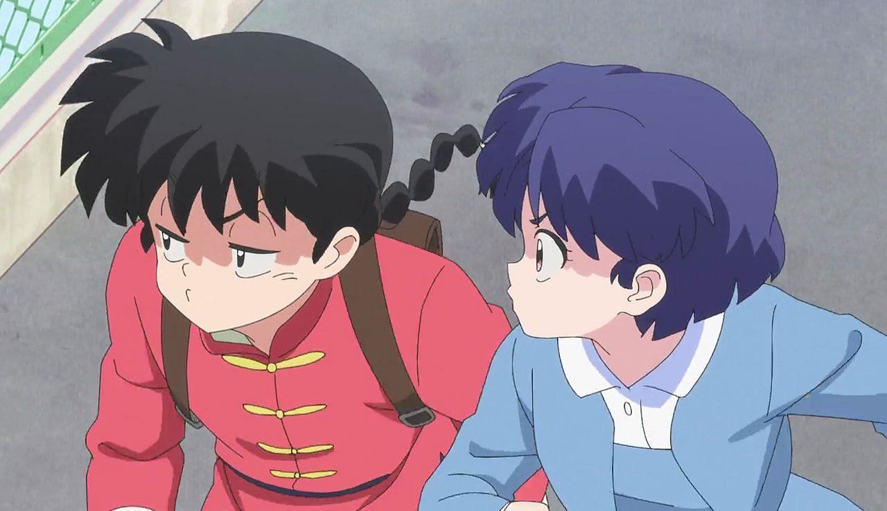 Ranma and Akane arguing in the latest episode (Image via MAPPA).