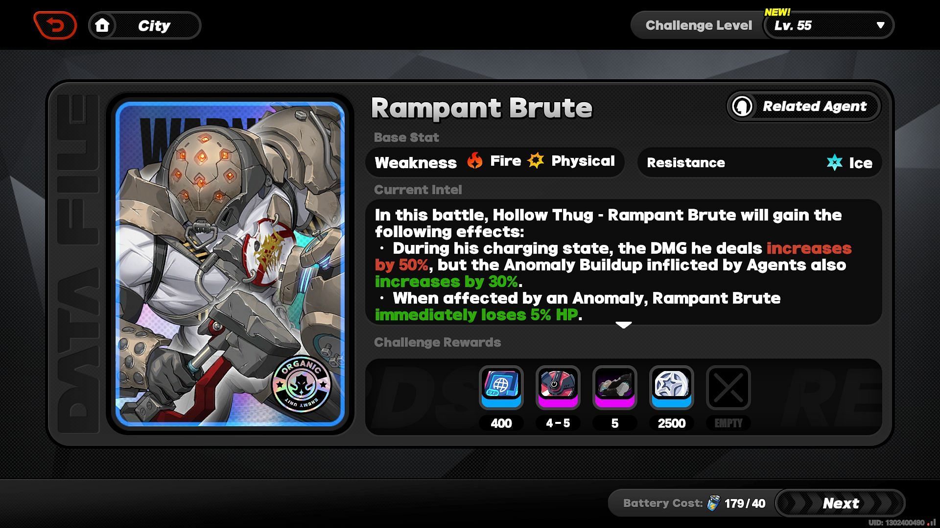 Rampant Brute Expert Challenge (Image via HoYoverse)