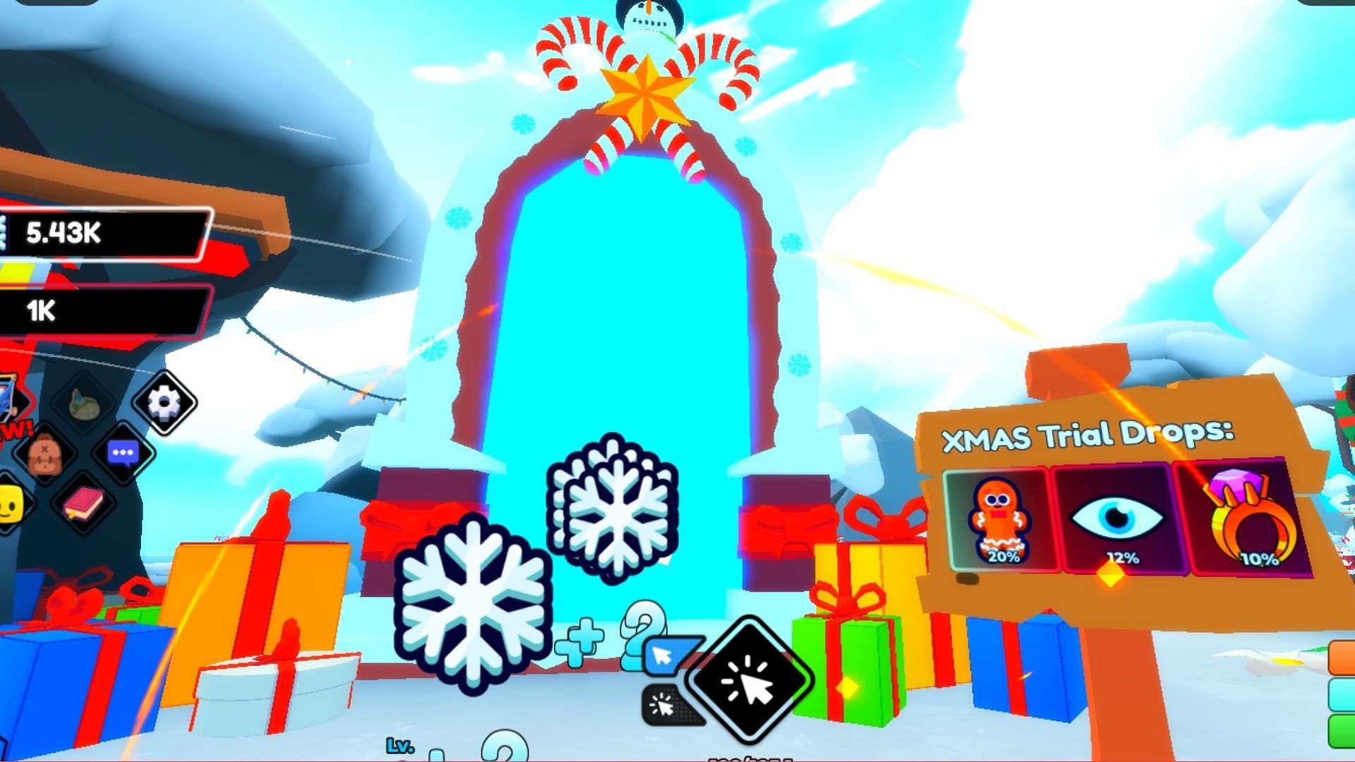 Just enter the portal to begin the Xmas Trial (Image via Roblox)