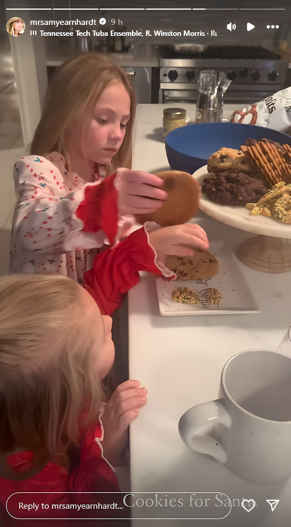 Amy Earnhardt&#039;s story on Christmas - Source: via @mrsamyearnhardt on Instagram