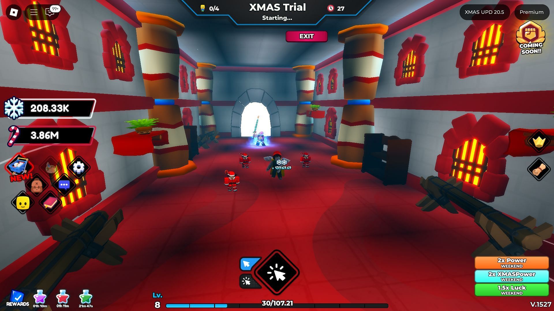 Starting the Xmas Trial (Image via Roblox)