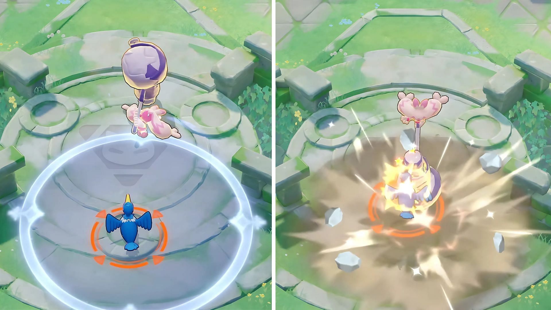 Tinkaton using Gigaton Hammer in the game (Image via The Pokemon Company)