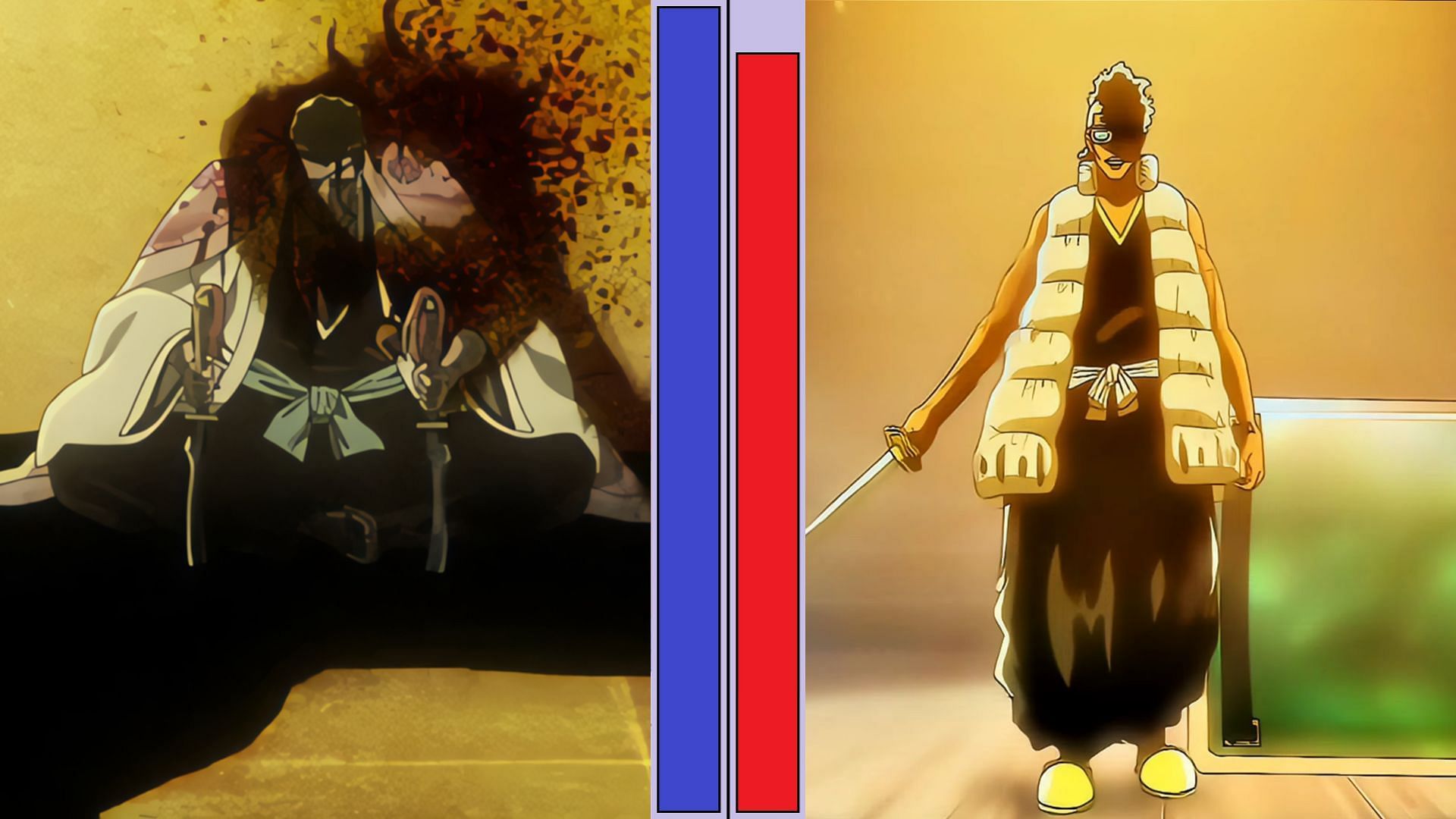 Shunsui vs Oetsu Nimaiya in Bleach (Image via Pierrot Films/Studio Pierrot)