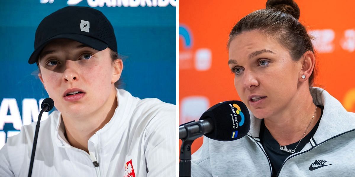 Iga Swiatek (L) &amp; Simona Halep (R) [Source: Getty]