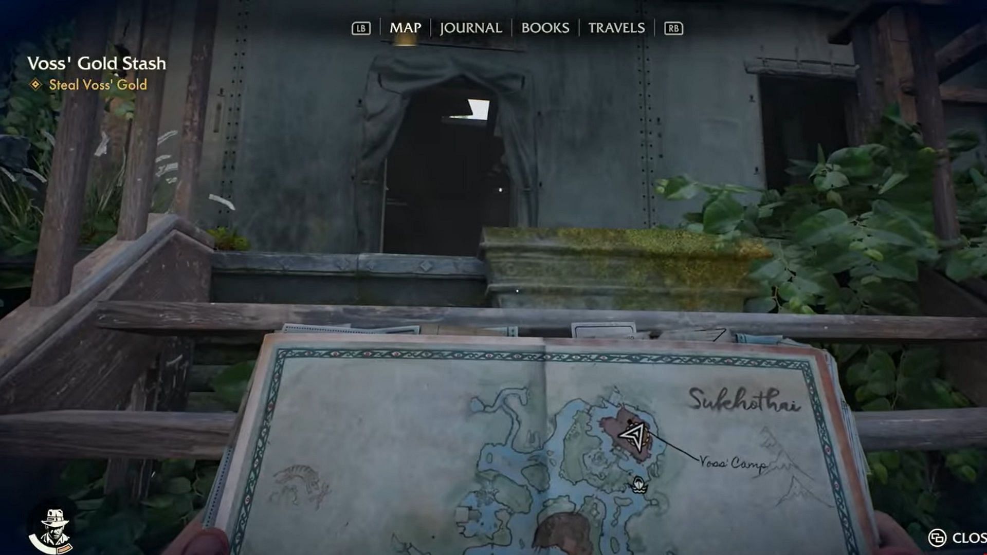 The exact location of the tent (Image via Bethesda/ YouTube@ Trophygamers)