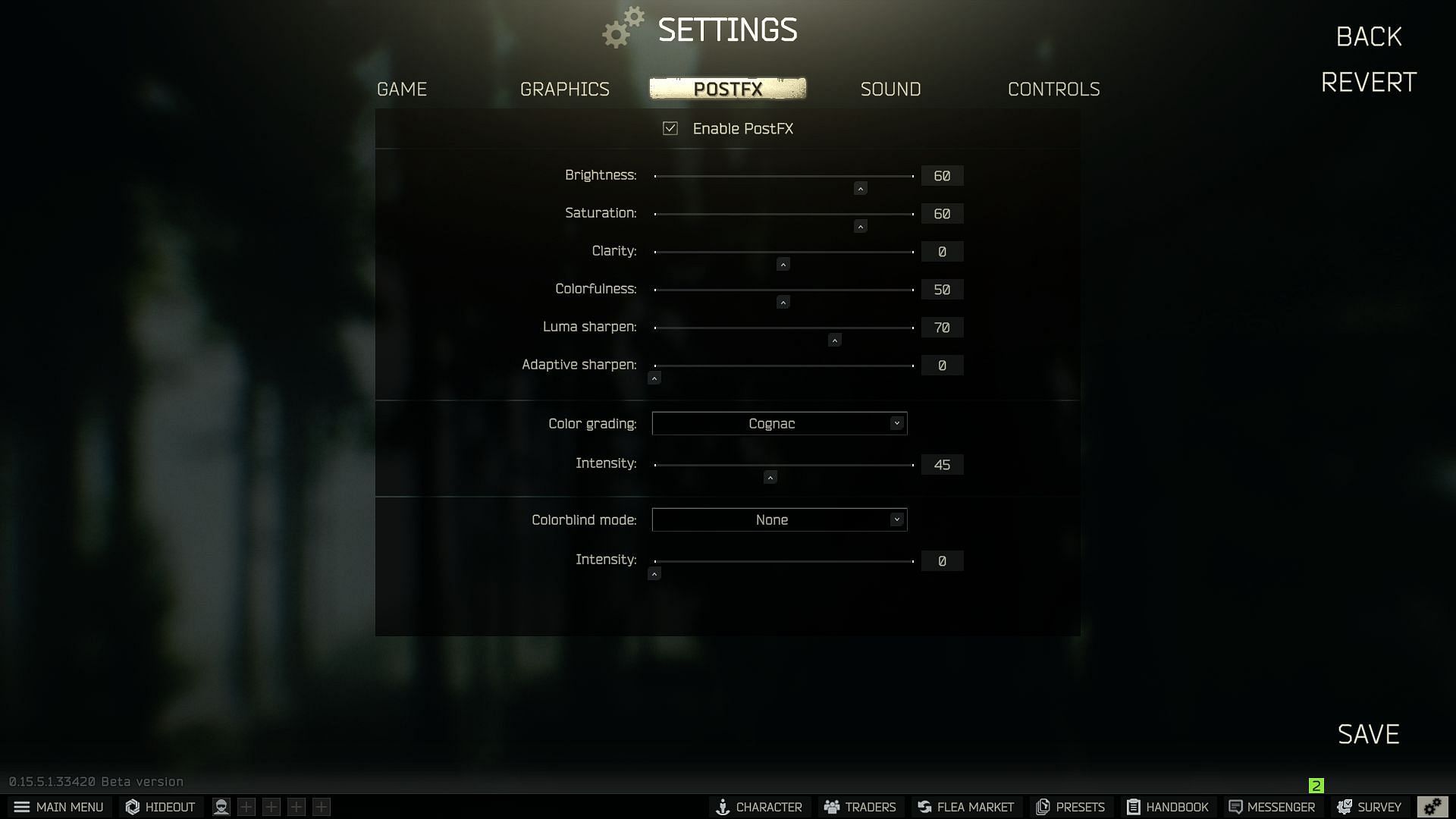 The best PostFX settings (Image via Battlestate Games)