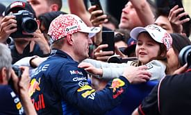 Watch: Penelope Kvyat adorably tries to shut Max Verstappen's helmet's lid as he's ready to go out on track