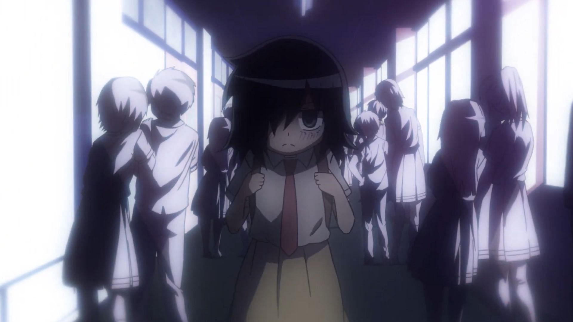 Tomoko as seen in WataMote (Image via SILVER LINK.)