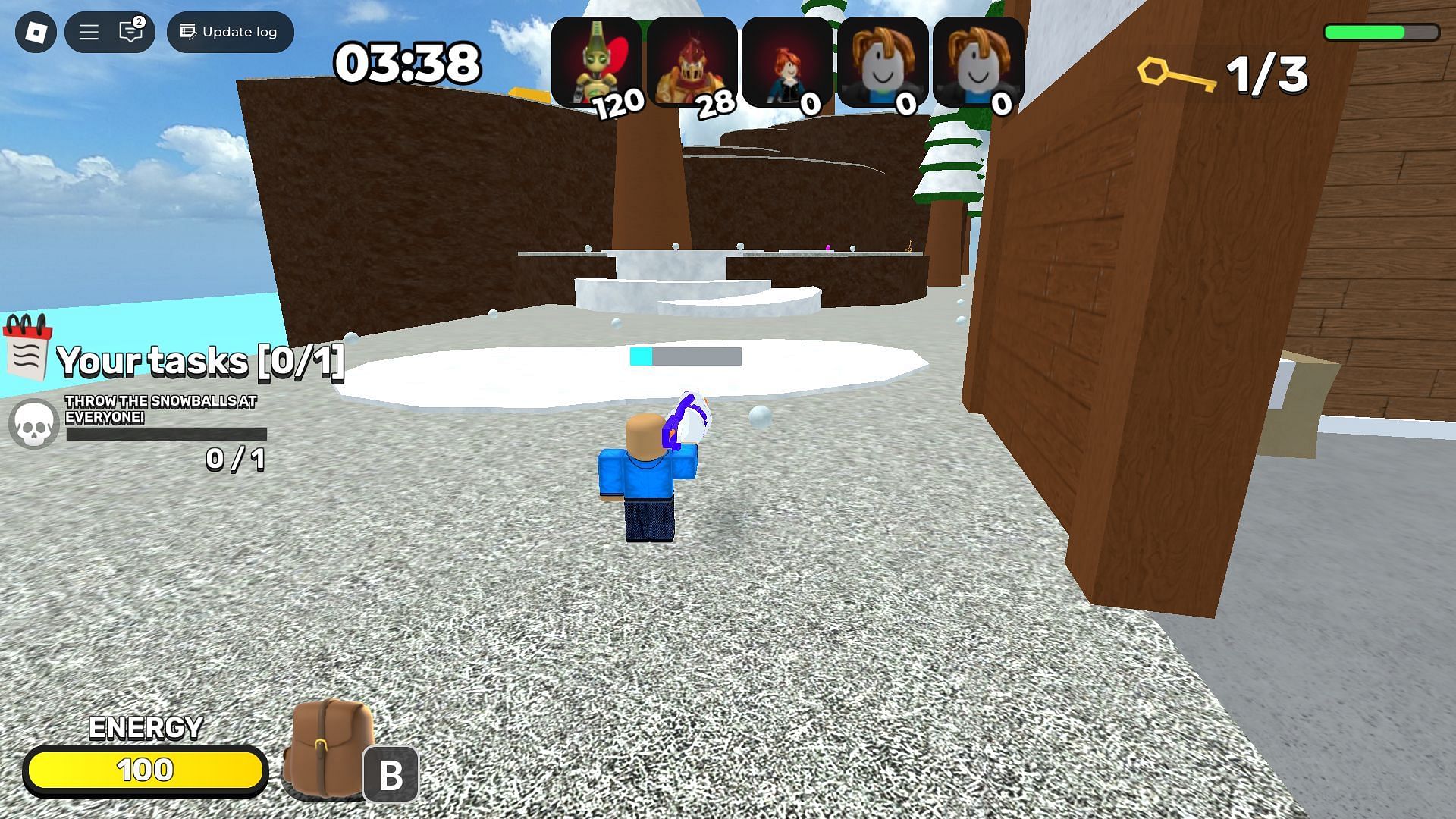 Get the highest score to win on the Christmas map (Image via Roblox)